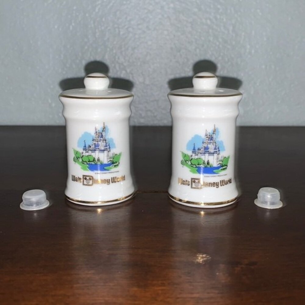 Vintage Walt Disney Productions Salt and Pepper Shakers Disney World Castle
